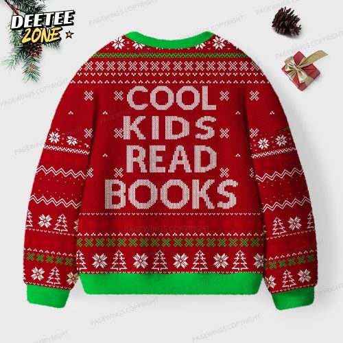 Cool Kids Read Books Unisex Ugly Knit Christmas Sweater