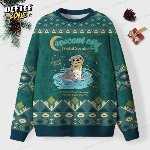 Crescent City Postal Service Unisex Ugly Knit Christmas Sweater