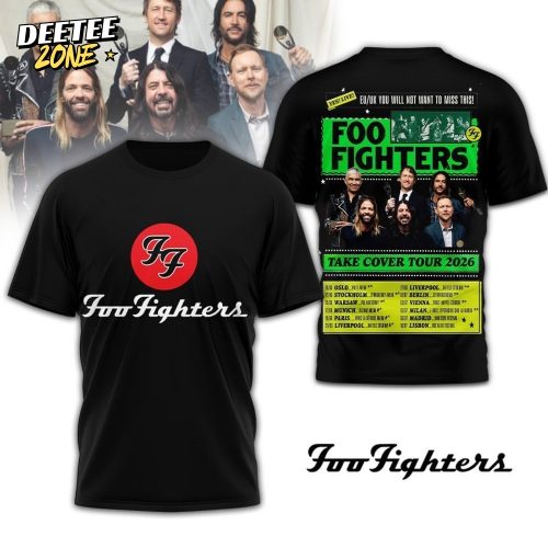 Foo Fighters Tour EU/UK 2026 3D T-Shirt-3D Unisex T-Shirt
