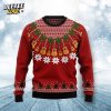 Pug Dogs Carrying Gift Christmas On The Red Car Ugly Christmas Sweater