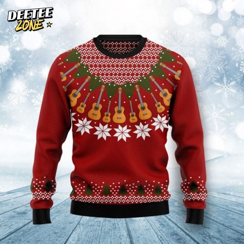 Guitar Lover Ugly Christmas Sweater