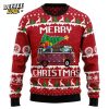 Pug Dogs Carrying Gift Christmas On The Red Car Ugly Christmas Sweater