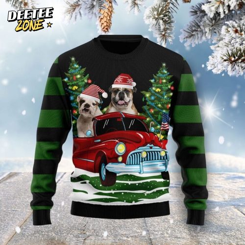 Merry Christmas Bulldog Ugly Christmas Sweater