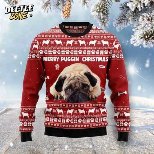 Merry Puggin Christmas Ugly Christmas Sweater