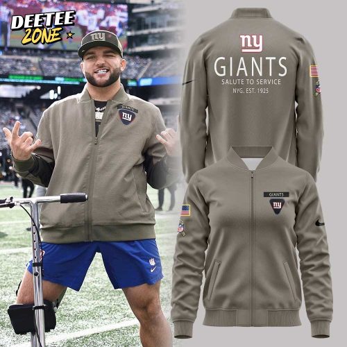 NY.Giants Cam Skattebo 2025 Salute to Service Combo Zip Jacket