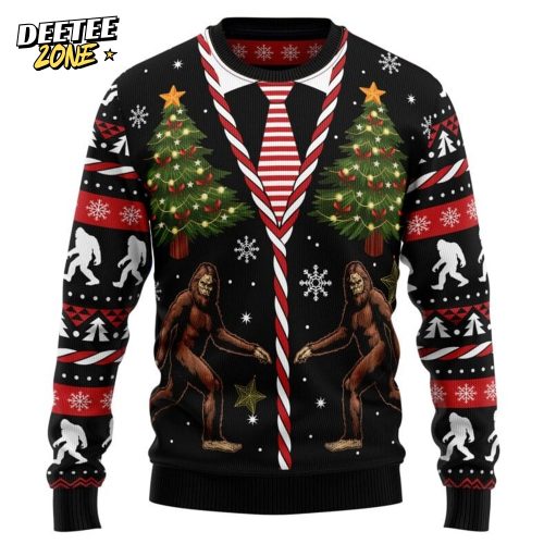 Vintage Bigfoot Ugly Christmas Sweater