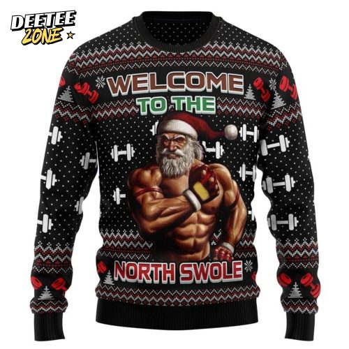 Welcome To The North Swole Ugly Christmas Sweater