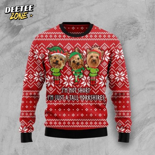 Yorkie Not Short Ugly Christmas Sweater