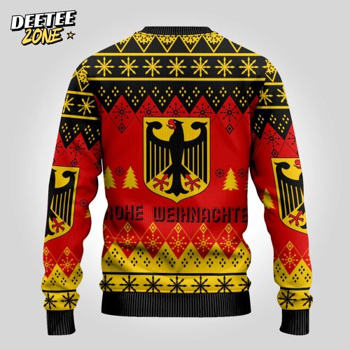 Germany Christmas Frohe Weihnachten Ugly Pattern Sweatshirt