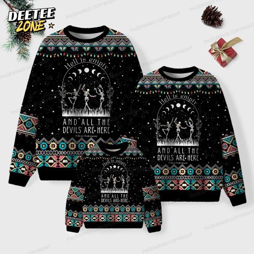 Hell Is Empty And All The Devils Are Here Unisex Ugly Knit Christmas Sweater