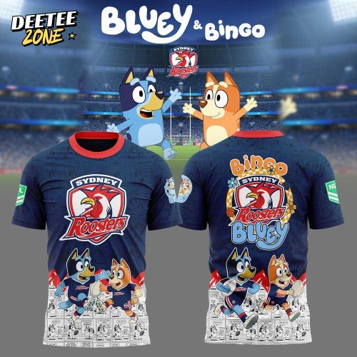 Limited Edition S.Roosters Bluey and Bingo Comic Shirt