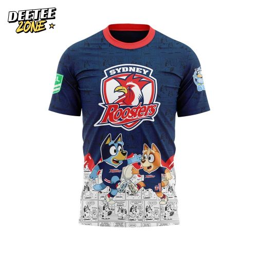 Limited Edition S.Roosters Bluey and Bingo Comic Shirt