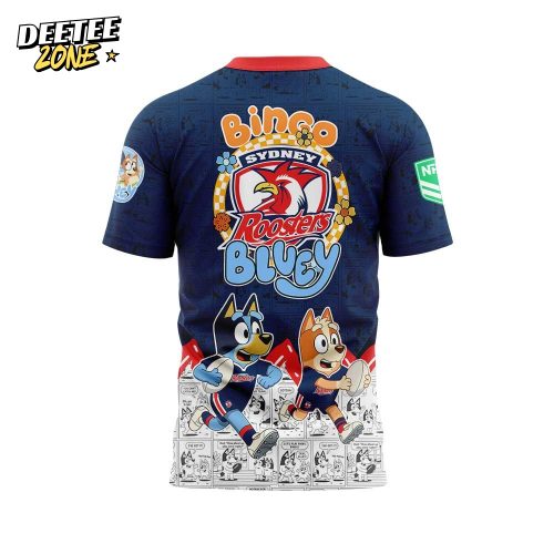 Limited Edition S.Roosters Bluey and Bingo Comic Shirt