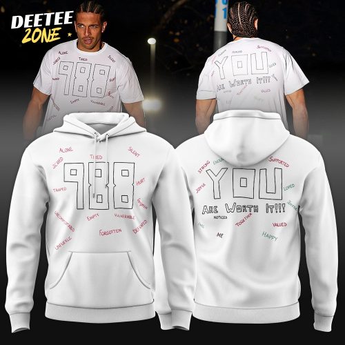 Mack Hollins 988 You Are Worth It Hoodie