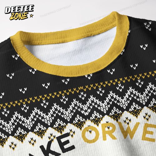 Make Orwell Fiction Again Unisex Ugly Knit Christmas Sweater