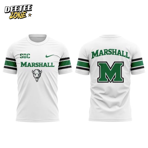 Marshall Football White Uniform. In The Mountains Combo Shirt