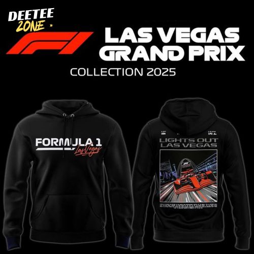 Men’s Black Formula 1 2025 Lights Out Las Vegas Grand Prix Hoodie