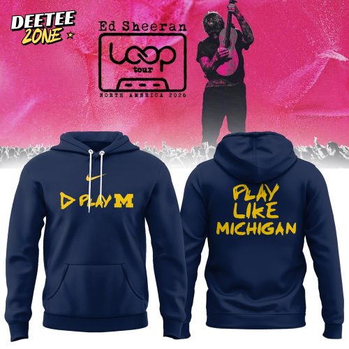 Michigan Wolverines x Ed Sheeran Loop Tour 2026 Collection Hoodie