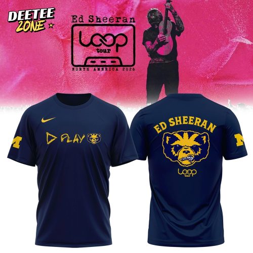 Michigan Wolverines x Ed Sheeran Loop Tour 2026 Collection Tshirt