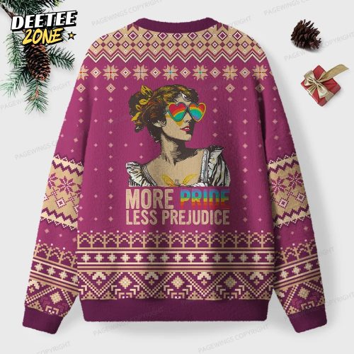 More Pride Less Prejudice Unisex Ugly Knit Christmas Sweater
