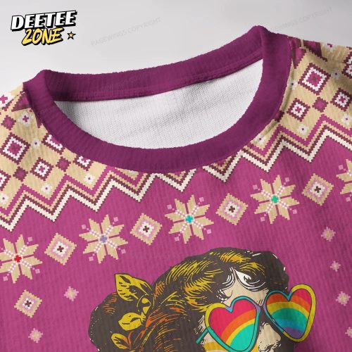 More Pride Less Prejudice Unisex Ugly Knit Christmas Sweater