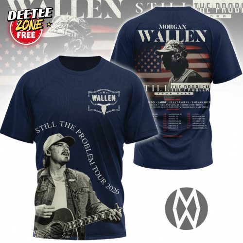 Morgan Wallen Still The Problem Tour 2026 3D Tshirt – Dark Blue