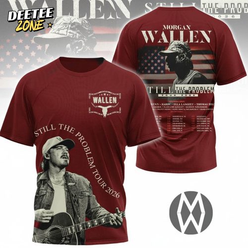 Morgan Wallen Still The Problem Tour 2026 3D Tshirt – Red
