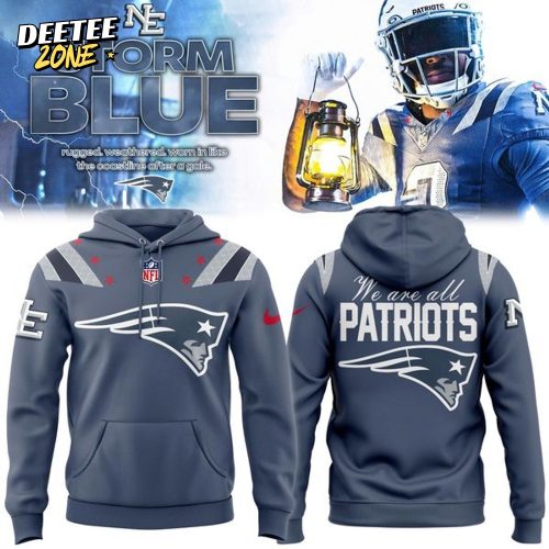NE Patriots 2025 NFL Nike Rivalries Nor’Easter Storm Blue Hoodie