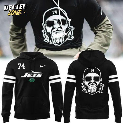 New York Jets “74” A True Jet Nick Mangold Black Hoodie