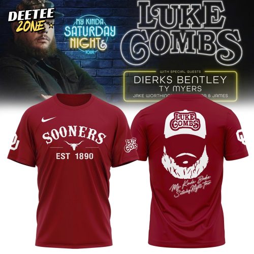 Oklahoma Sooners x Luke Combs – My Kinda Saturday Night Tour Tshirt