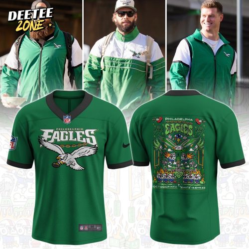 Philadelphia Eagles 2025 Kelly Green Hoodie Limited Edition NFL Jersey