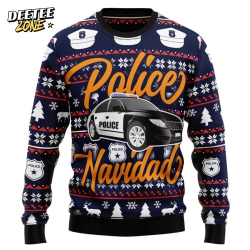 Police Navidad Ugly Christmas Sweater