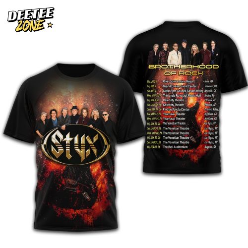 Premium Styx Brotherhood of rock tour 3D Shirt TD
