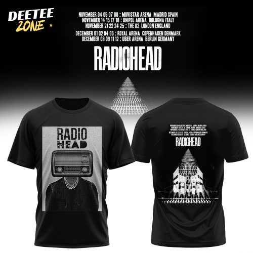 Radiohead Europe Tour 2025 – Limited Edition Merch Tshirt