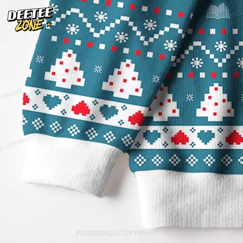 Read Banned Books Drink Coffee Fight Evil Unisex Ugly Knit Christmas Sweater