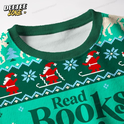 Read Books Be Kind Stay Weird Unisex Ugly Knit Christmas Sweater