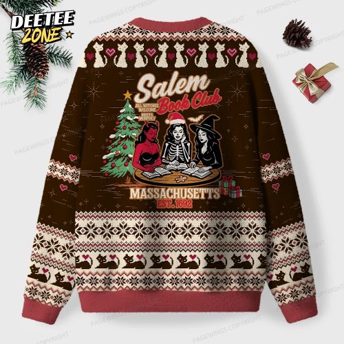 Salem Book Club Unisex Ugly Knit Christmas Sweater