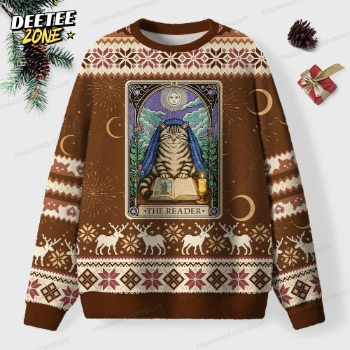 The Reader Unisex Ugly Knit Christmas Sweater