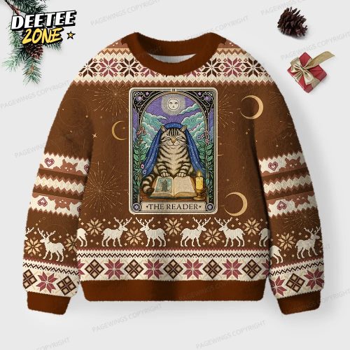The Reader Unisex Ugly Knit Christmas Sweater