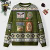 Cat Reading Unisex Ugly Knit Christmas Sweater