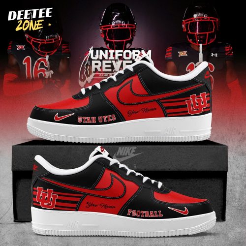 Utah Utes Black Throwbacks Custom AF1 Sneaker