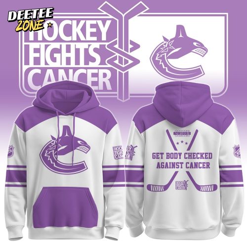Vancouver Canucks x Hockey Fights Cancer Hoodie 2025 T
