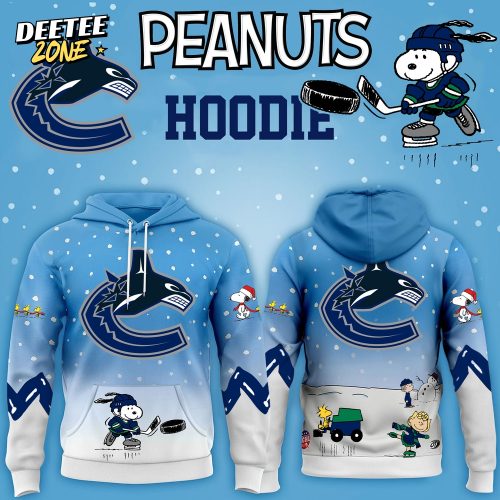 Vancouver Canucks x Peanuts Hoodie Christmas Limited Edition-3D Unisex Hoodie