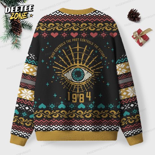 Who Controls The Past Controls The Future 1984 Unisex Ugly Knit Christmas Sweater