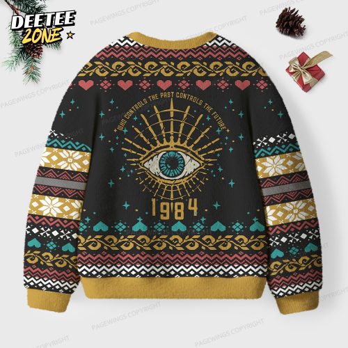 Who Controls The Past Controls The Future 1984 Unisex Ugly Knit Christmas Sweater