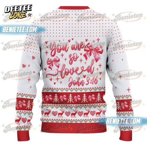 67 Valentine Coquette Bow Heart Sweatshirt, Pink Love Ugly Sweater, Galentine Gift