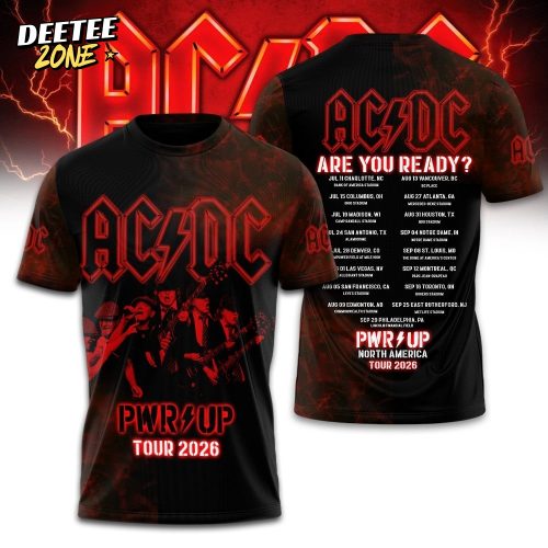 ACDC PWR UP Tour 2026 Are You Ready Limited Edition Shirts