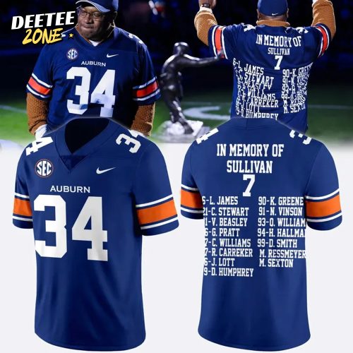 Bo Jackson Auburn Football “IN MEMORY OF SULLIVAN 7” Football Jersey