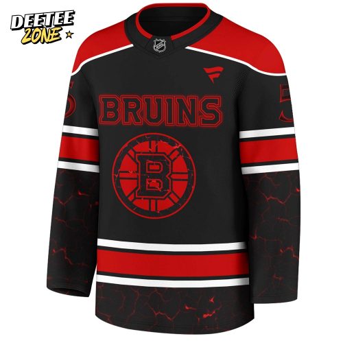 Boston Bruins x Stranger Things Jersey with a bold red–black design