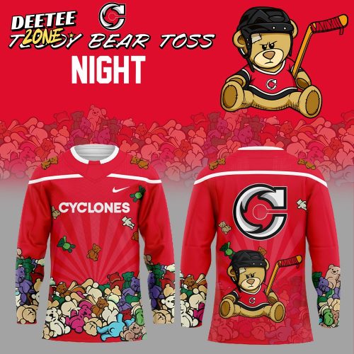C Cyclones Teddy Bear Toss Night 2025 Combo Hockey Jersey